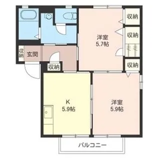 シャーメゾンしらさぎA【1階】の間取り