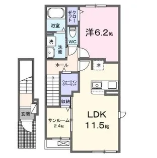 リバーサイドパレス I【2階】の間取り