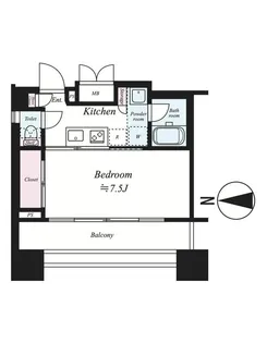 レジュールアッシュ梅田WEST【6階】の間取り