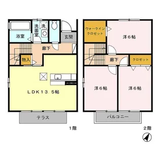 M コンフォルト【1階】の間取り