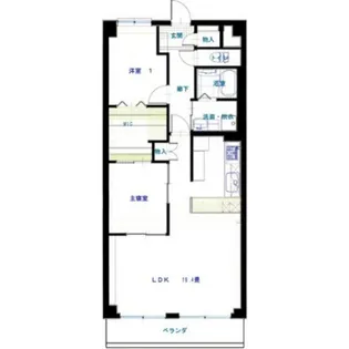 日商岩井溝口マンションA棟【9階】の間取り