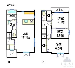 メゾンクレスト西新涯Iの間取り