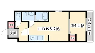 アーバンコート加古川【1階】の間取り