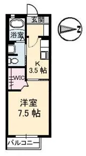 ブライト白砂【1階】の間取り