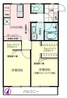 ハイツイチノB【1階】の間取り