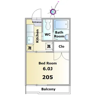 コーポスカイ【2階】の間取り
