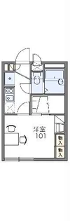 レオパレス憩【2階】の間取り