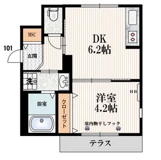ディアフィールドみやぎ野【1階】の間取り