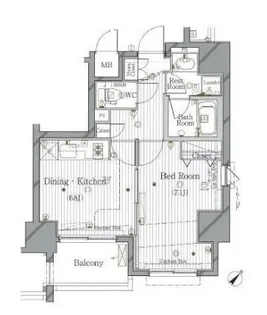 ル・リオン池袋コンフォート【13階】の間取り