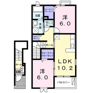 グランツB【2階】の間取り