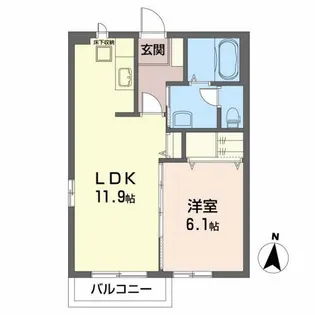メゾン・ラークA【1階】の間取り