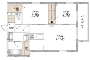 ルミエール西横浜【2階】の間取り