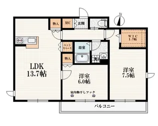 ルーチェ南大泉【3階】の間取り