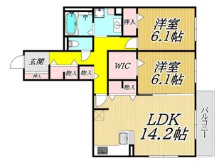 Field court【1階】の間取り