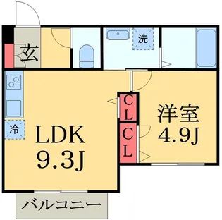 セブンスK B棟【1階】の間取り