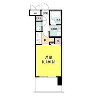 グランシス江坂【8階】の間取り