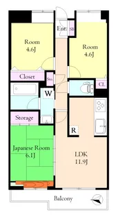 グランドール三原台【1階】の間取り