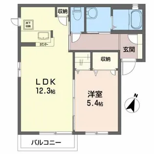 アルテールI【1階】の間取り