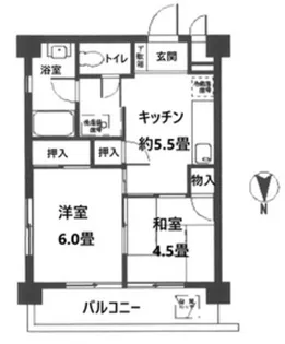 四谷スカイコーポ【2階】の間取り