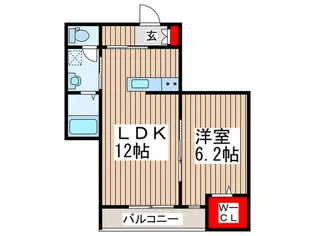 パールシティ越谷【3階】の間取り