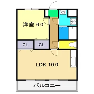 マリベール比島【4階】の間取り