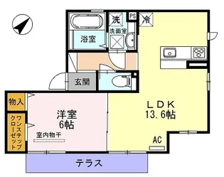 リーベスハイム【1階】の間取り