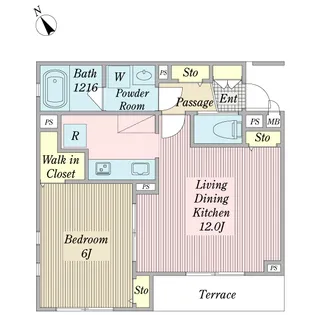 フォルトゥーナ・ソル【1階】の間取り
