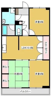 足利スカイタワー16【9階】の間取り
