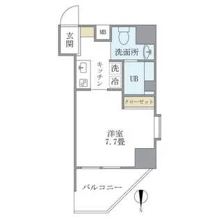 KDXレジデンス御徒町【2階】の間取り
