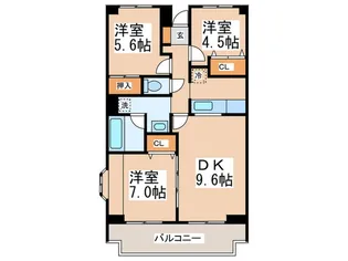 らくりーぶ21根岸【3階】の間取り