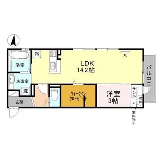 カサベルデVII【3階】の間取り