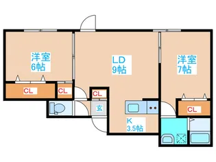 オリエンス38【1階】の間取り