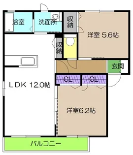 コンフォートA棟【2階】の間取り