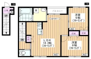 【旭化成ヘーベルメゾン】ohana villa west【2階】の間取り