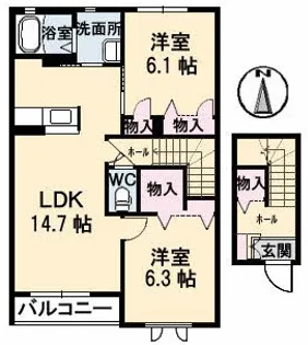 メゾン楓 II棟【1階】の間取り