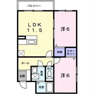 ヴォール中島【1階】の間取り