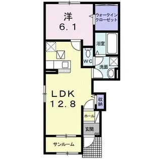 ラ・フェリーチェ B【1階】の間取り