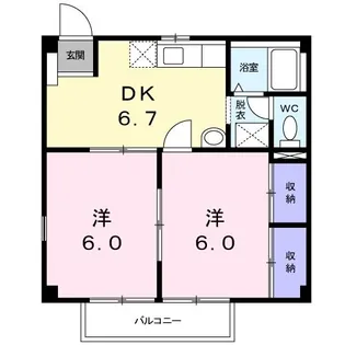 サンヒルズA【2階】の間取り