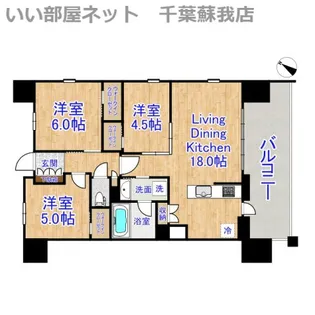 センチュリー千葉みなと【3階】の間取り