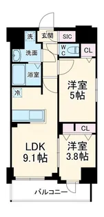 メイクスWアート横浜関内【7階】の間取り