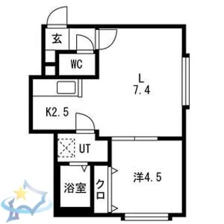 アウルの杜宮の沢【3階】の間取り