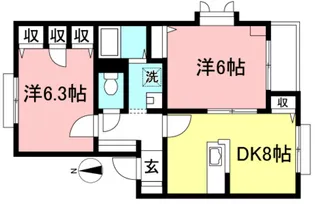 ラフィネ浜田山【1階】の間取り