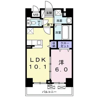 クラシェス深江【1階】の間取り