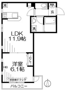 ル フォブール【3階】の間取り