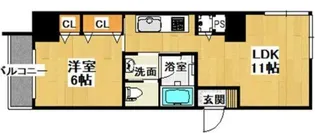 CITY SPIRE日本橋高津【11階】の間取り