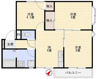 サニーコーポ上山【2階】の間取り