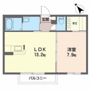 ディアコートYS B【2階】の間取り