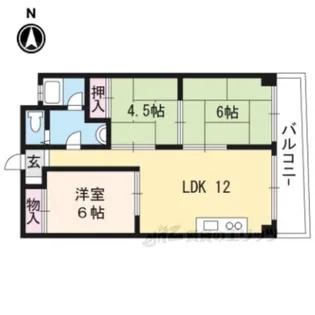 ウィステリア白川【4階】の間取り