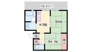 ビレッジハウス福崎【1階】の間取り