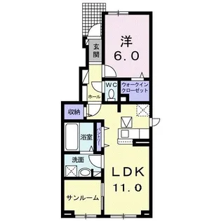 セレッソ北代 I【1階】の間取り
